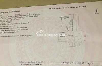 Bán lô đất góc 2 mặt tiền đường Tân Trà và Nguyễn Bá Ngọc